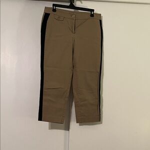 LOFT Tan and Black Capris